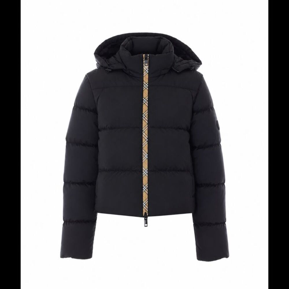 Burberry Women Check Trim Down Jacket